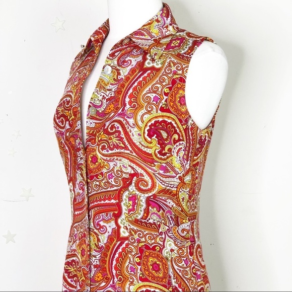 Moda Seta silk Paisley print shirt dress - Picture 3 of 16